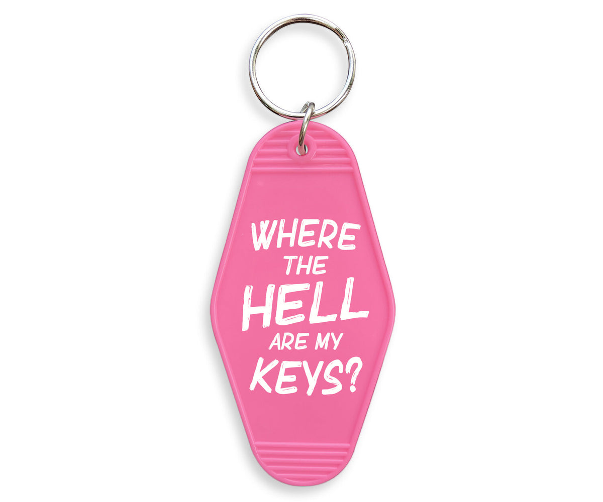 Where Are My Keys Motel Keychain