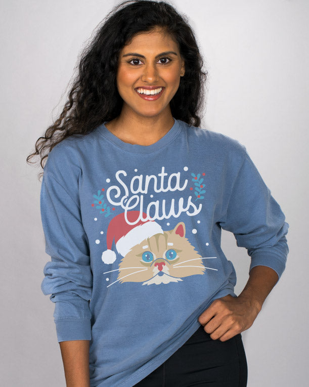 Santa Claws Cat Long Sleeve