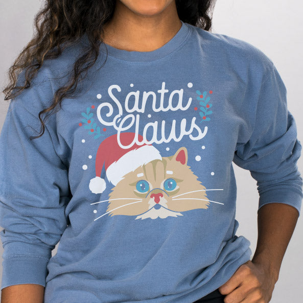 Santa Claws Cat Long Sleeve