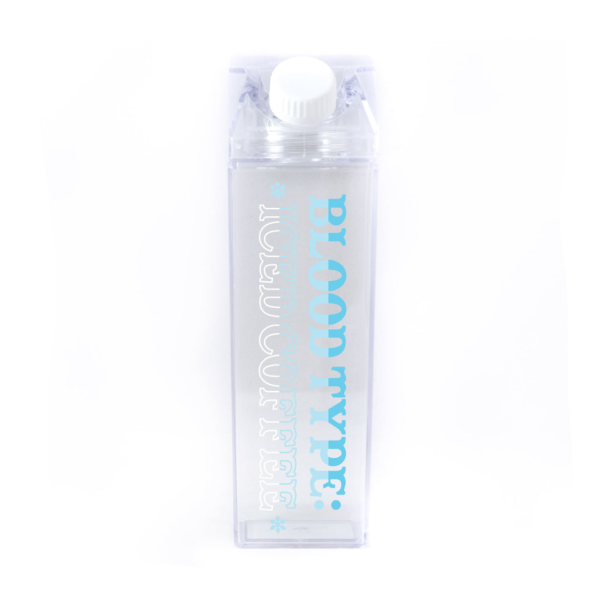 Blood Type Iced Coffee Milk Carton