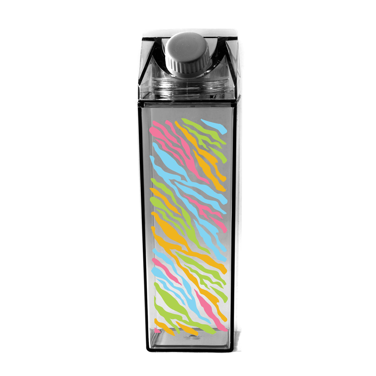 Rainbow Zebra Print Milk Carton