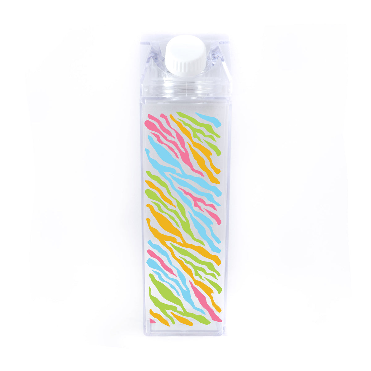 Rainbow Zebra Print Milk Carton