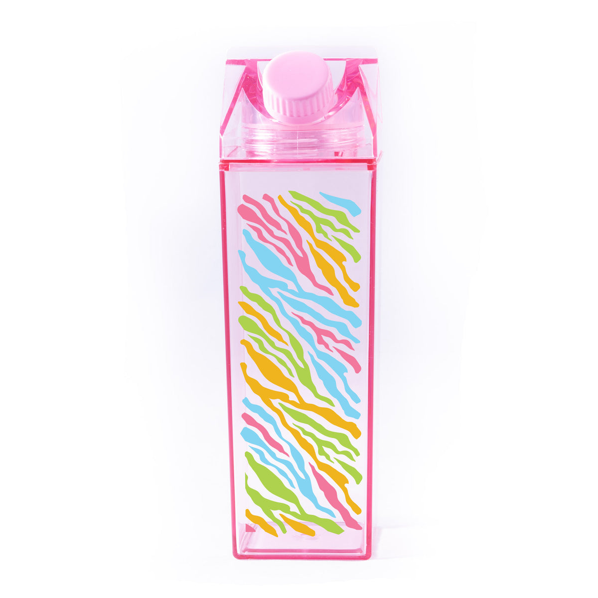 Rainbow Zebra Print Milk Carton