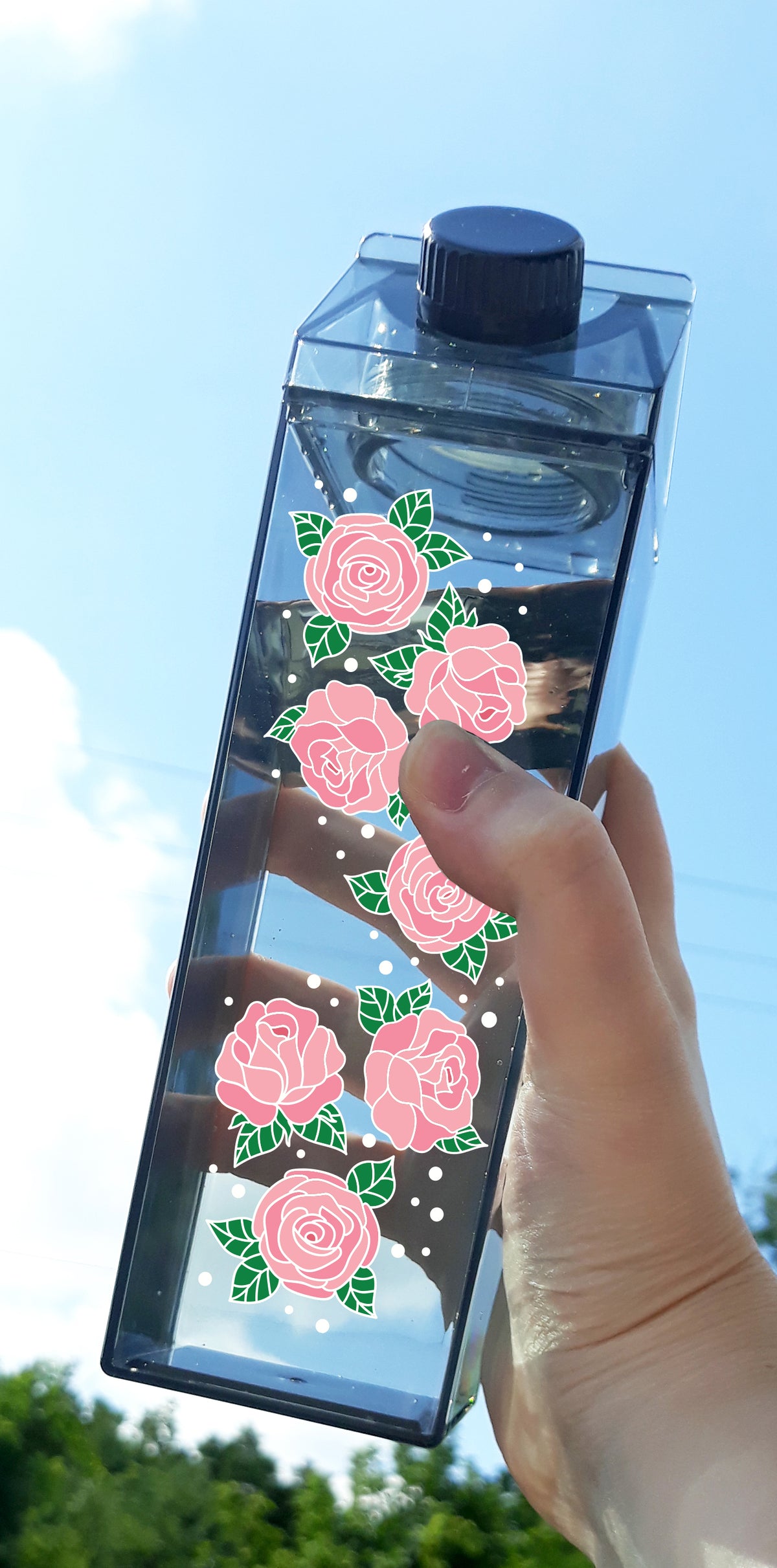 Rose Pattern Milk Carton