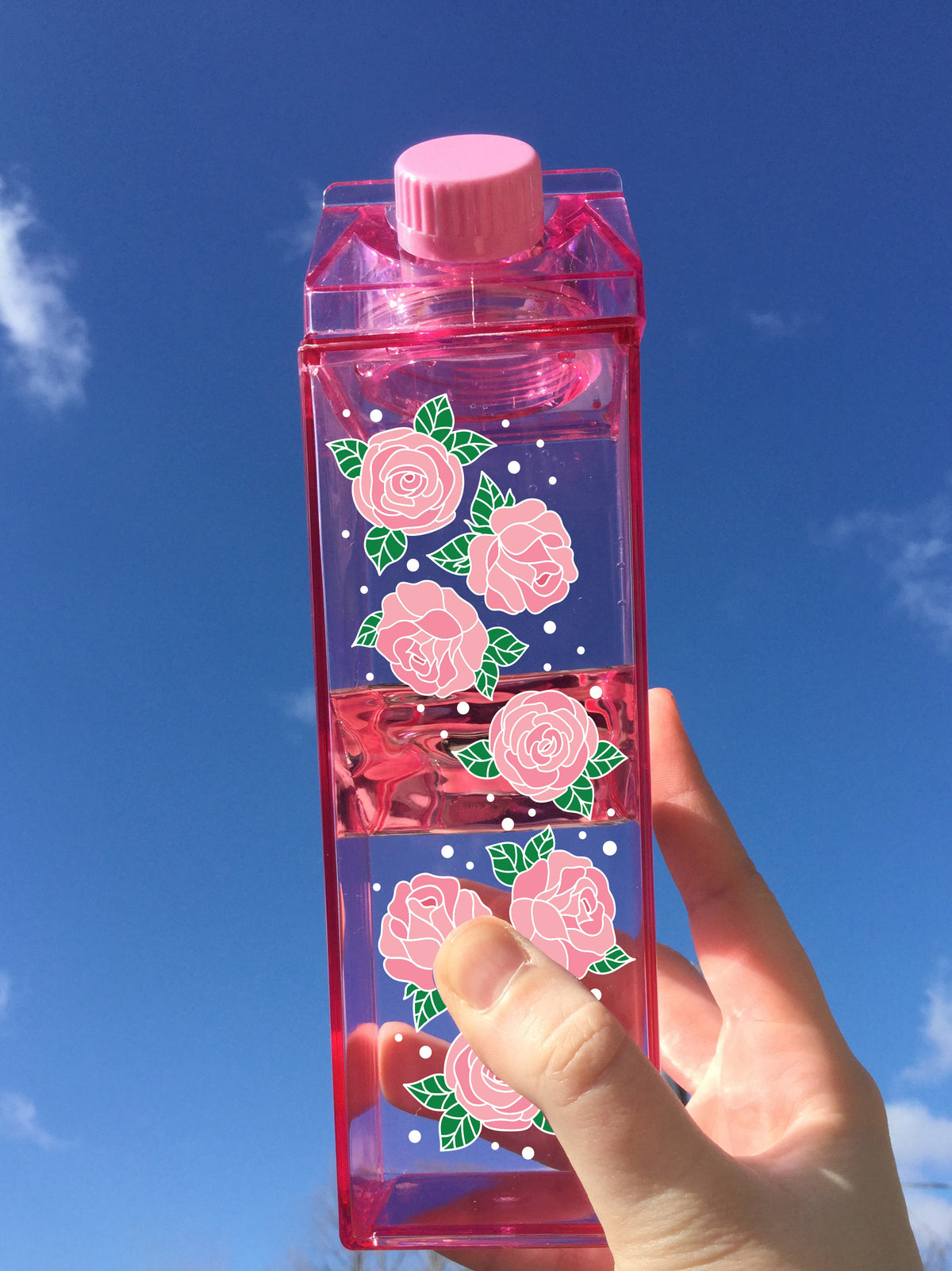 Rose Pattern Milk Carton