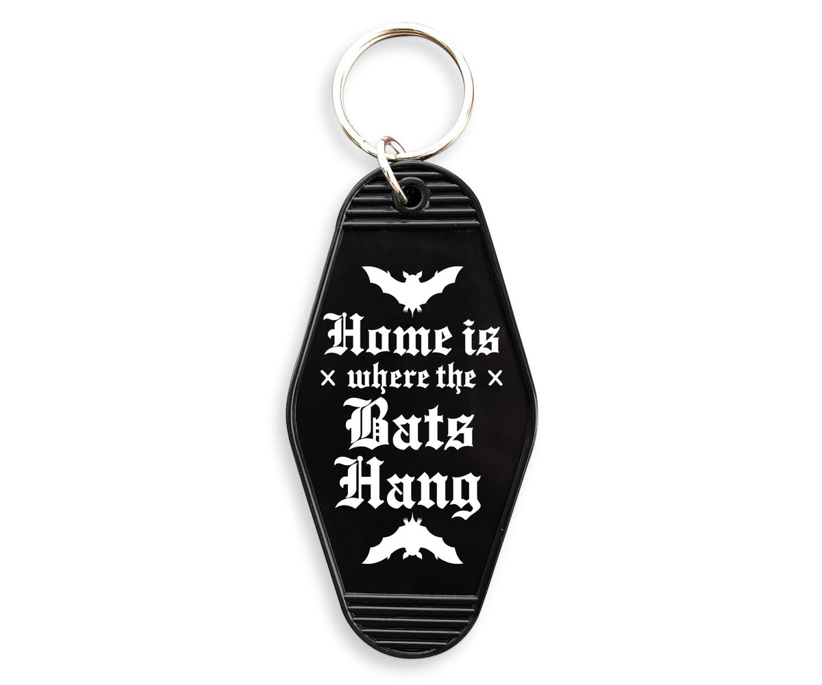 Where The Bats Hang Motel Keychain
