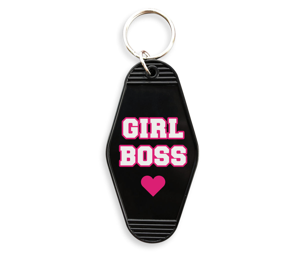 Girl Boss Motel Keychain