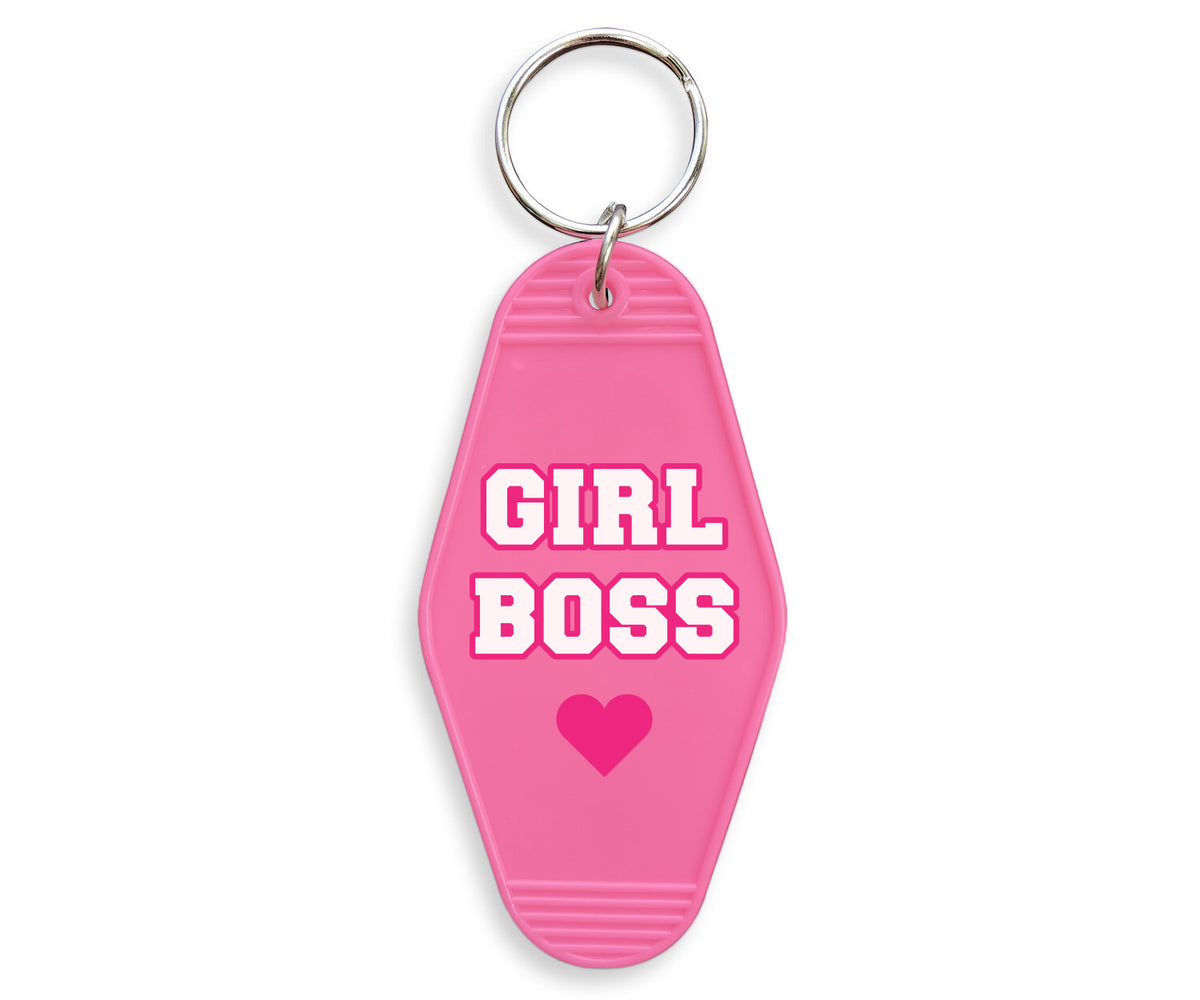Girl Boss Motel Keychain