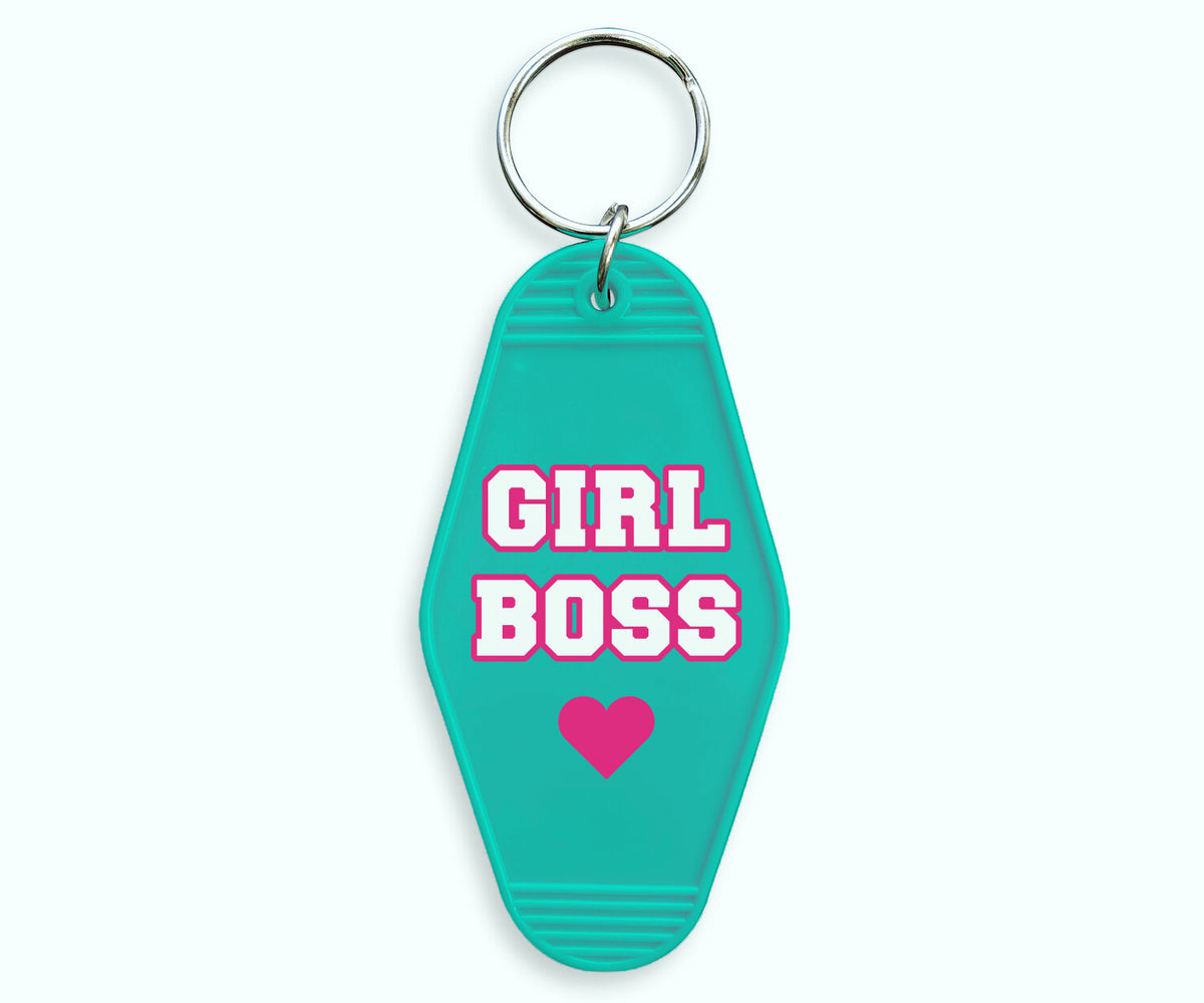 Girl Boss Motel Keychain