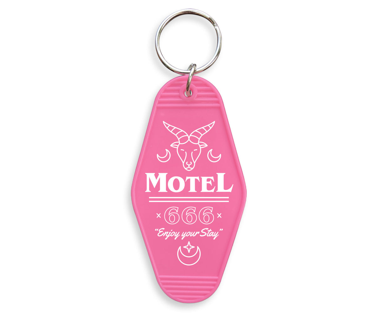 Motel 666 Motel Keychain