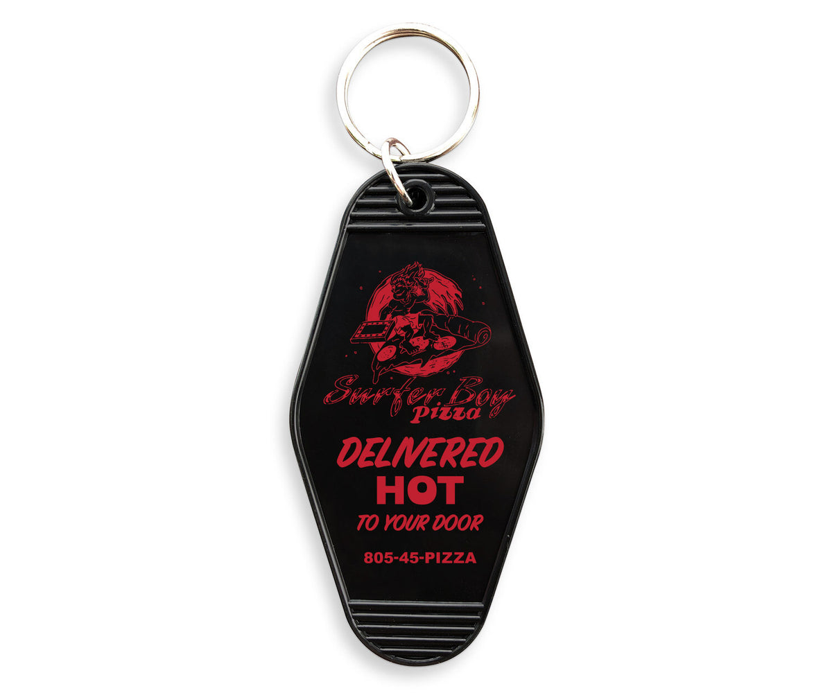 Surfer Boy Pizza Motel Keychain