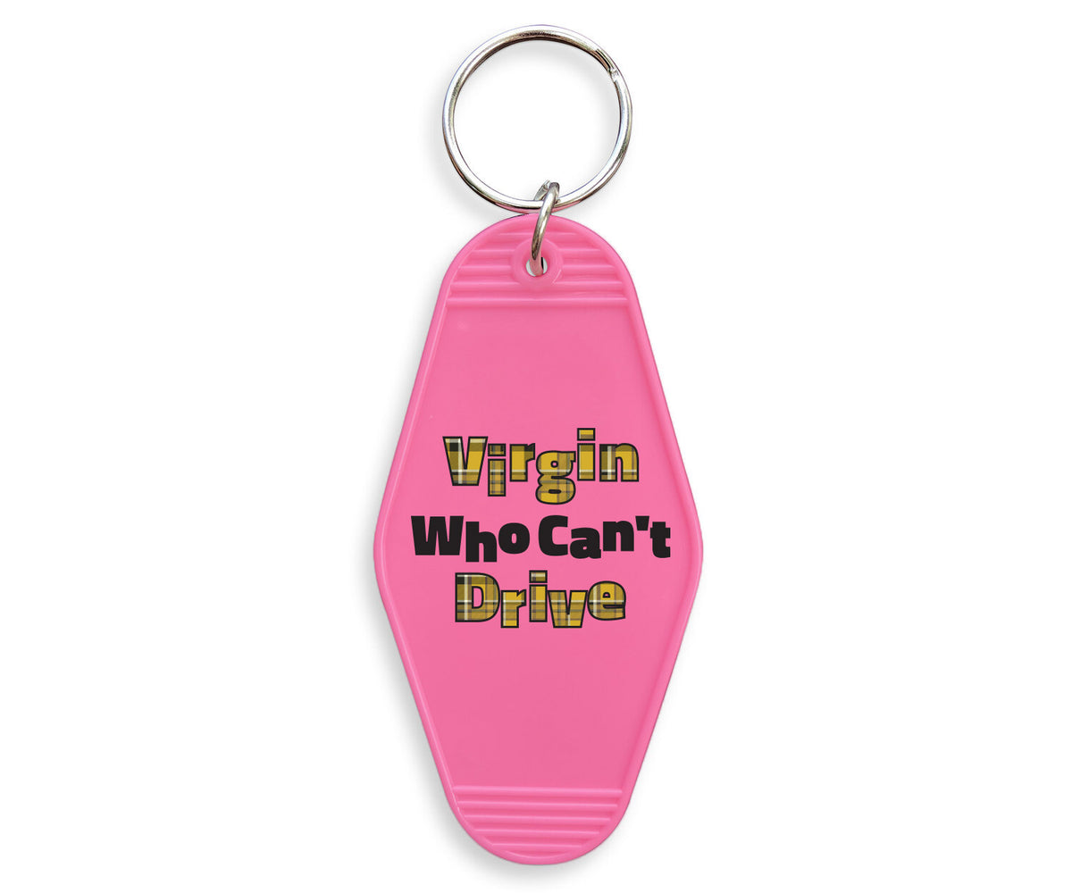 Virgin Who Can&#39;t Drive Motel Keychain
