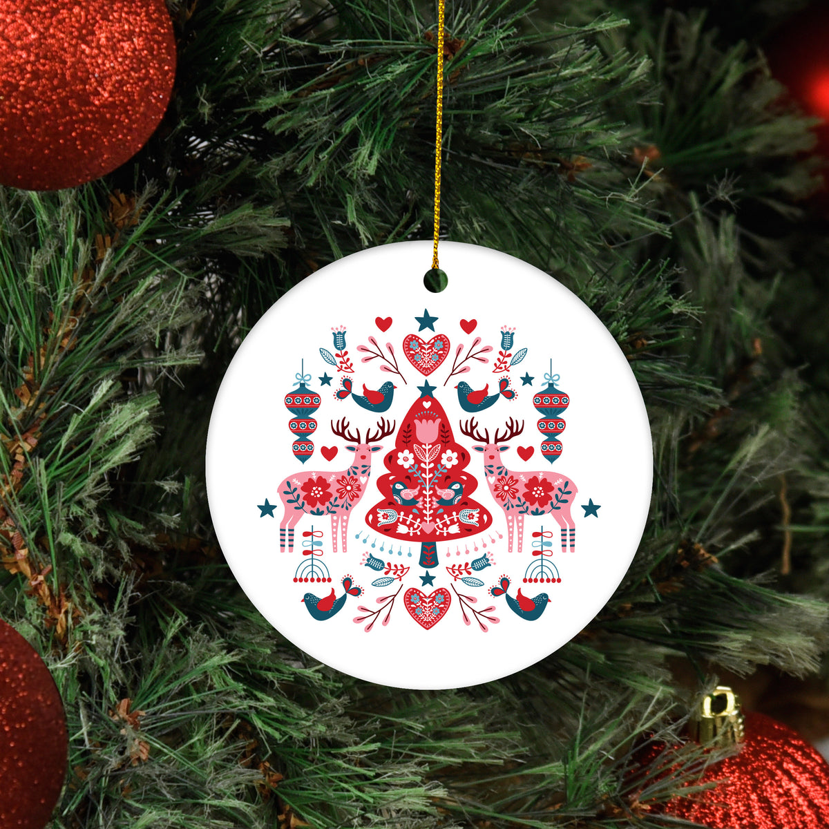 Christmas Scandinavian Animals Ornament