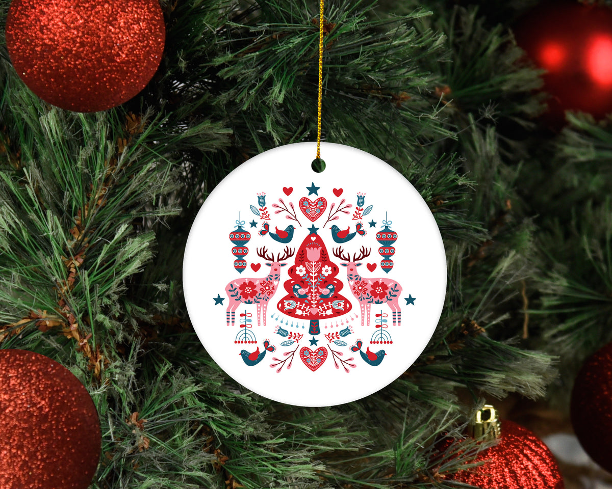 Christmas Scandinavian Animals Ornament