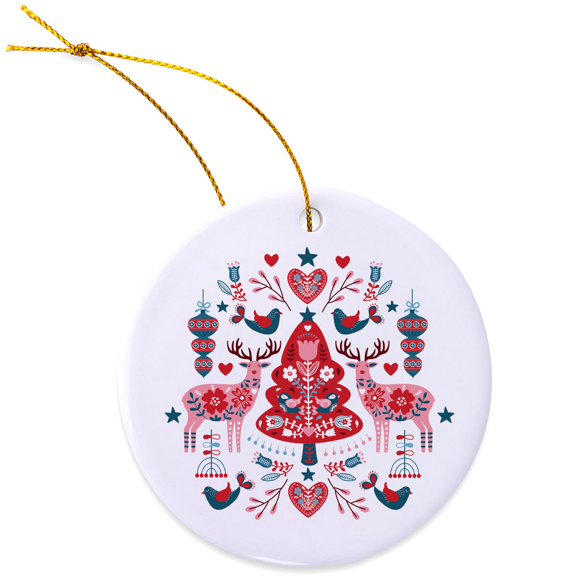 Christmas Scandinavian Animals Ornament