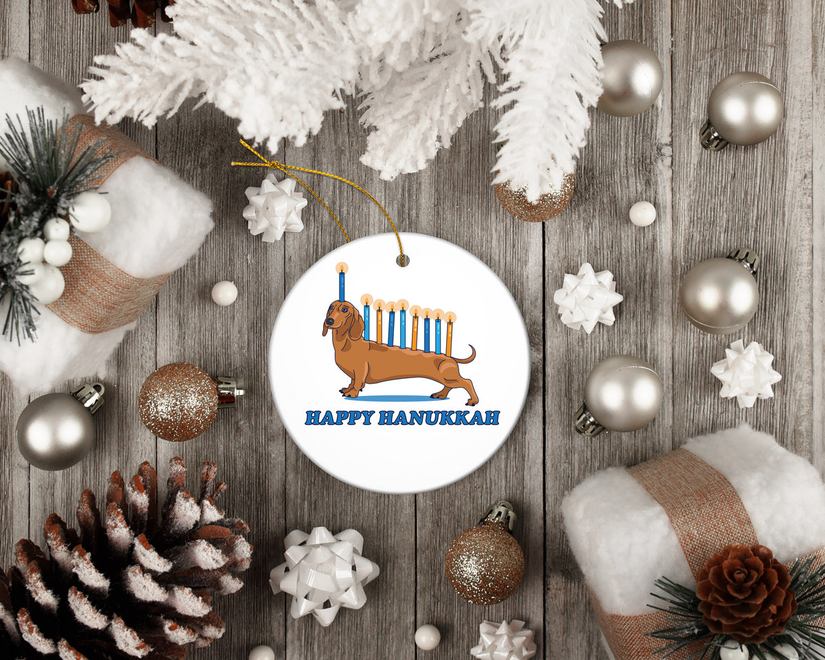 Weiner Dog Menorah Ornament