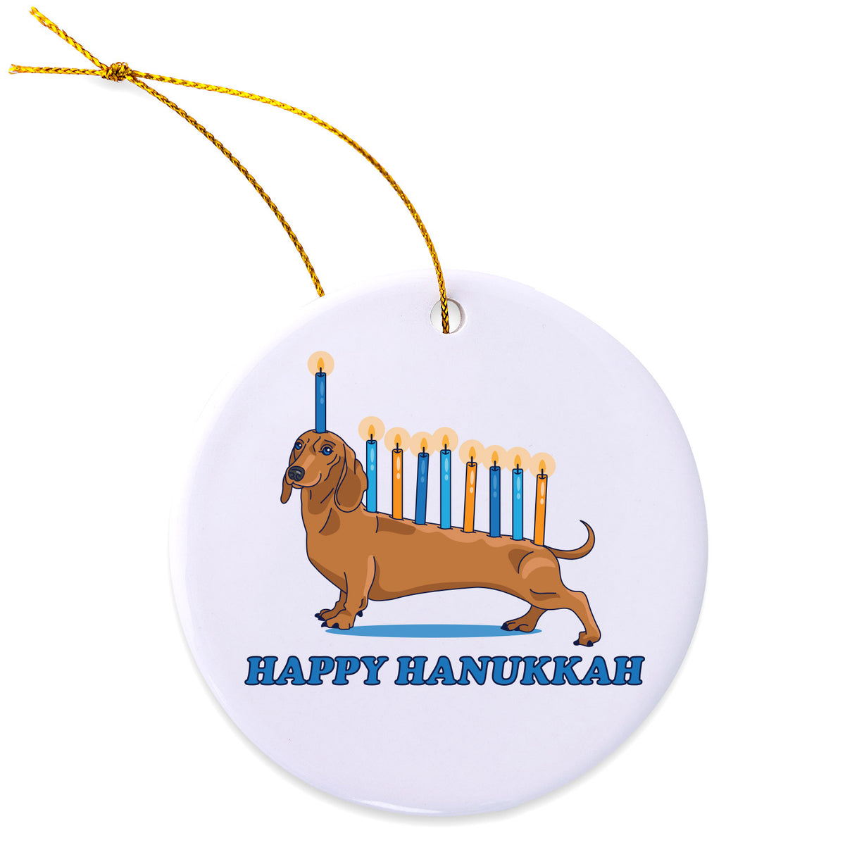 Weiner Dog Menorah Ornament