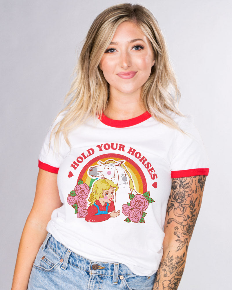 Hold Your Horses Ringer Tee