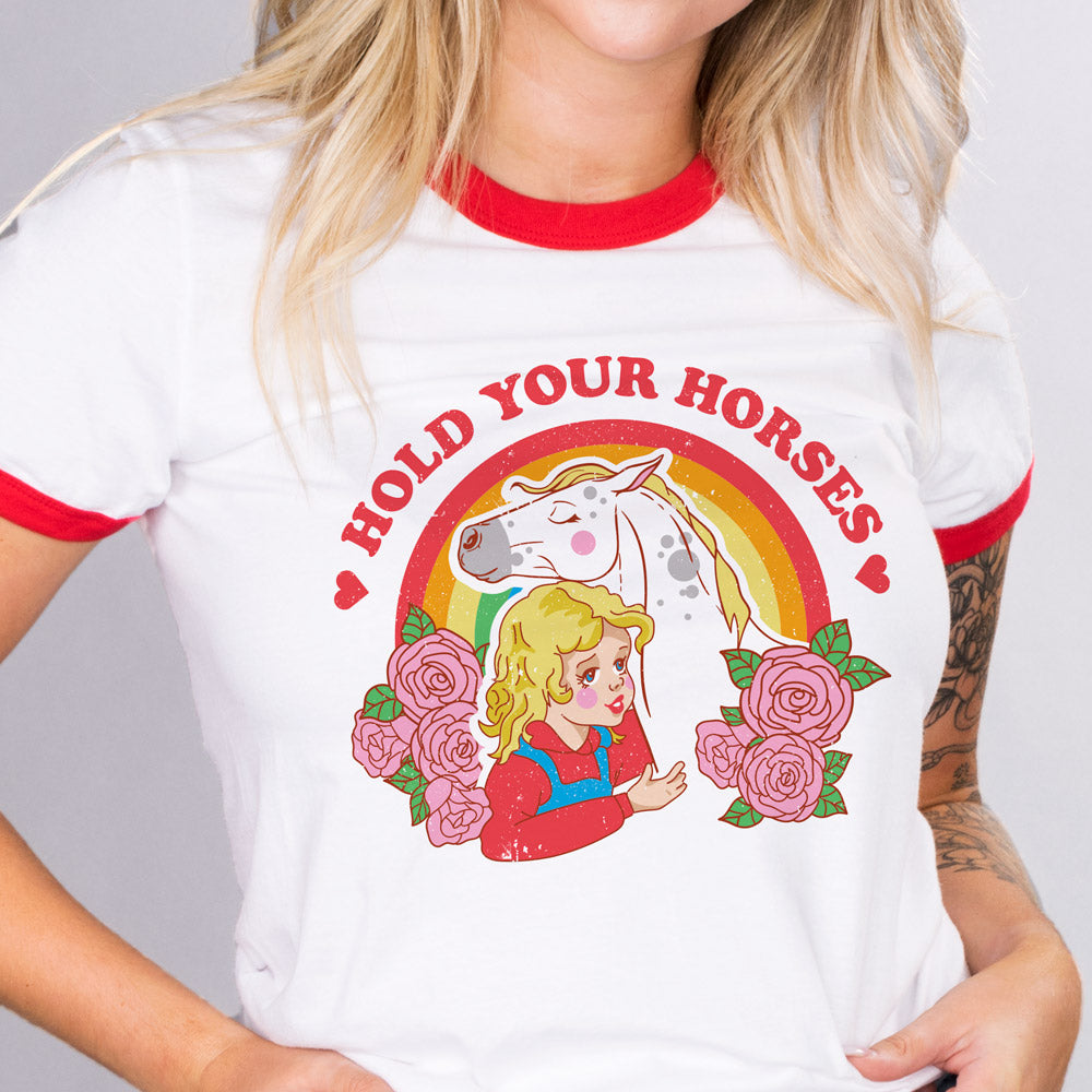 Hold Your Horses Ringer Tee