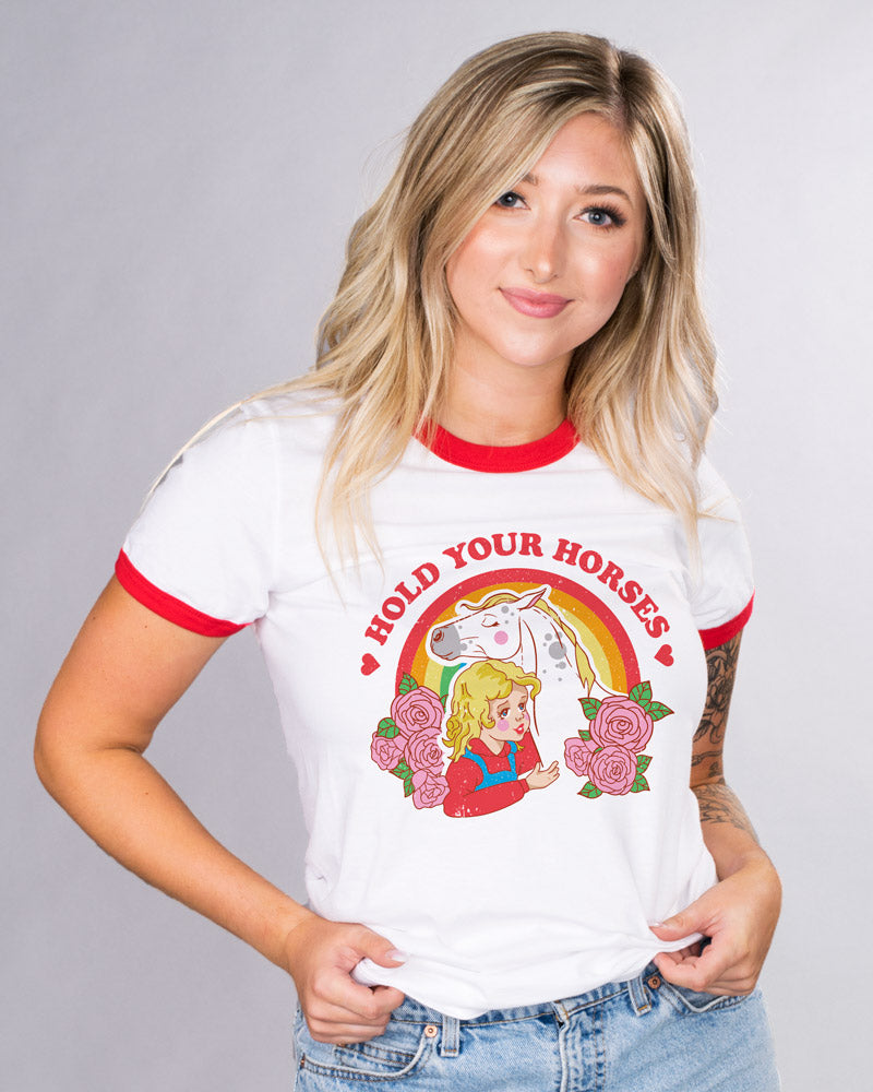 Hold Your Horses Ringer Tee
