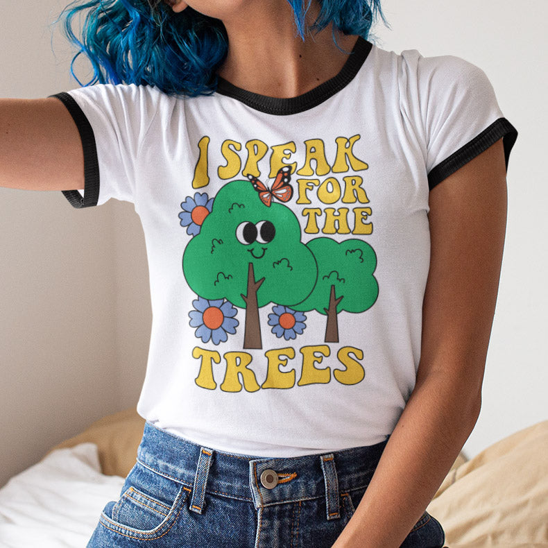 I Speak For The Trees Ringer Tee