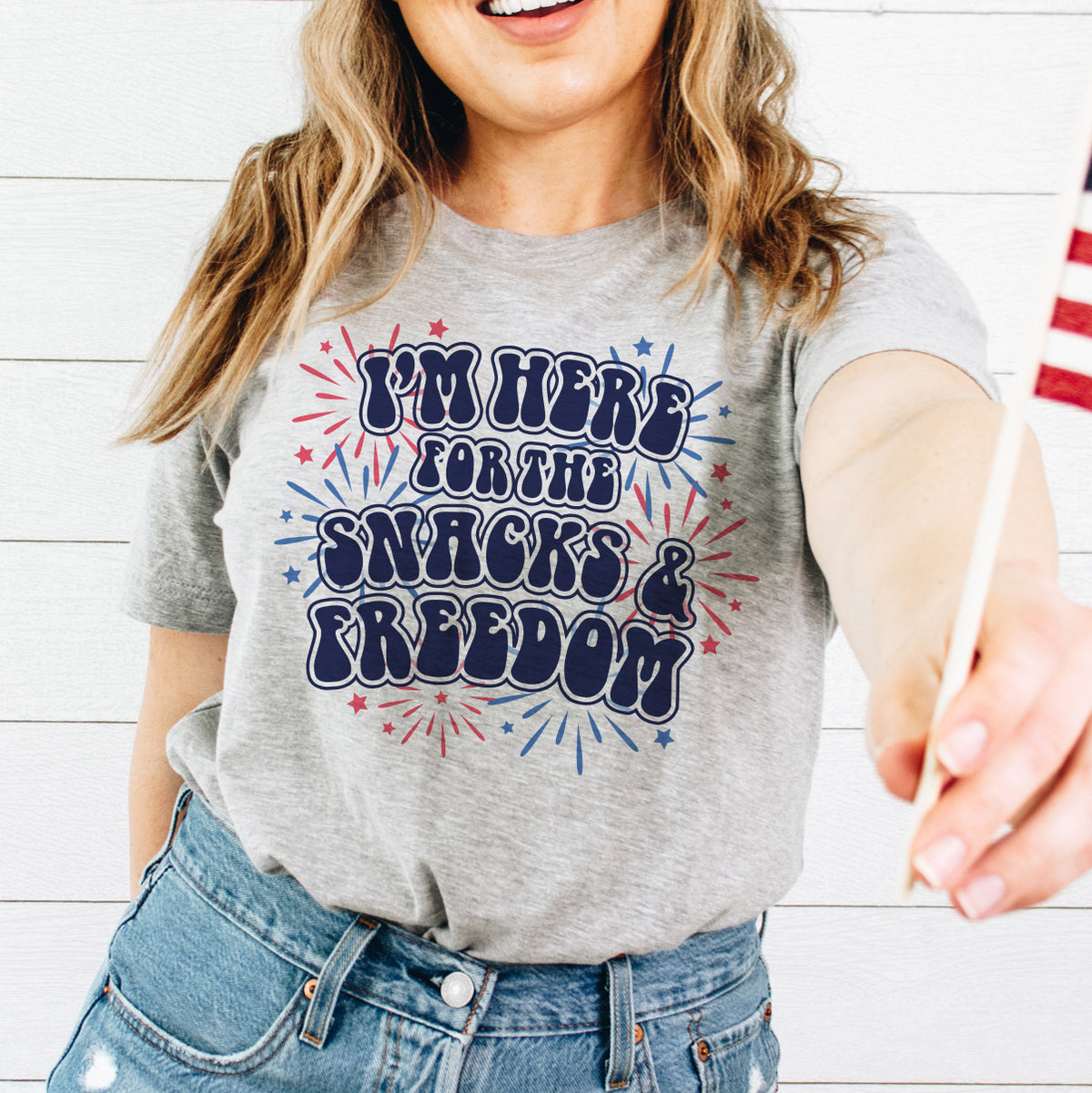 Here For The Snacks and Freedom Shirt