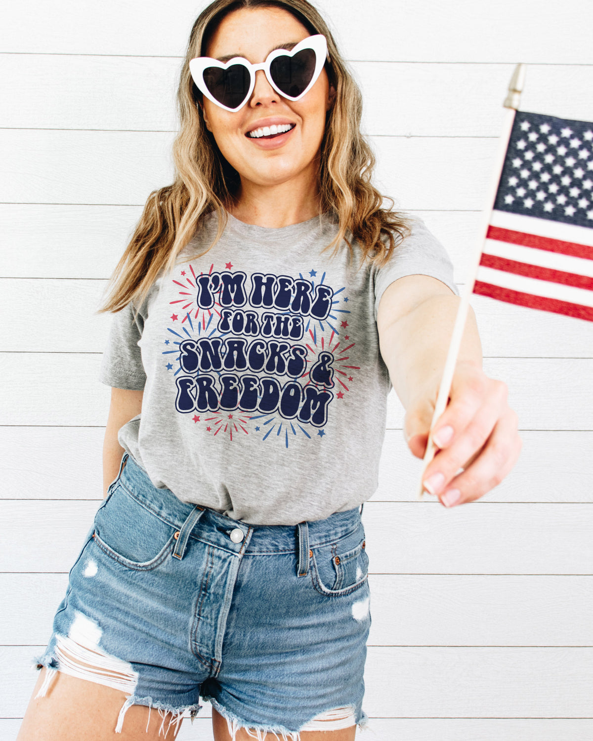 Here For The Snacks and Freedom Shirt