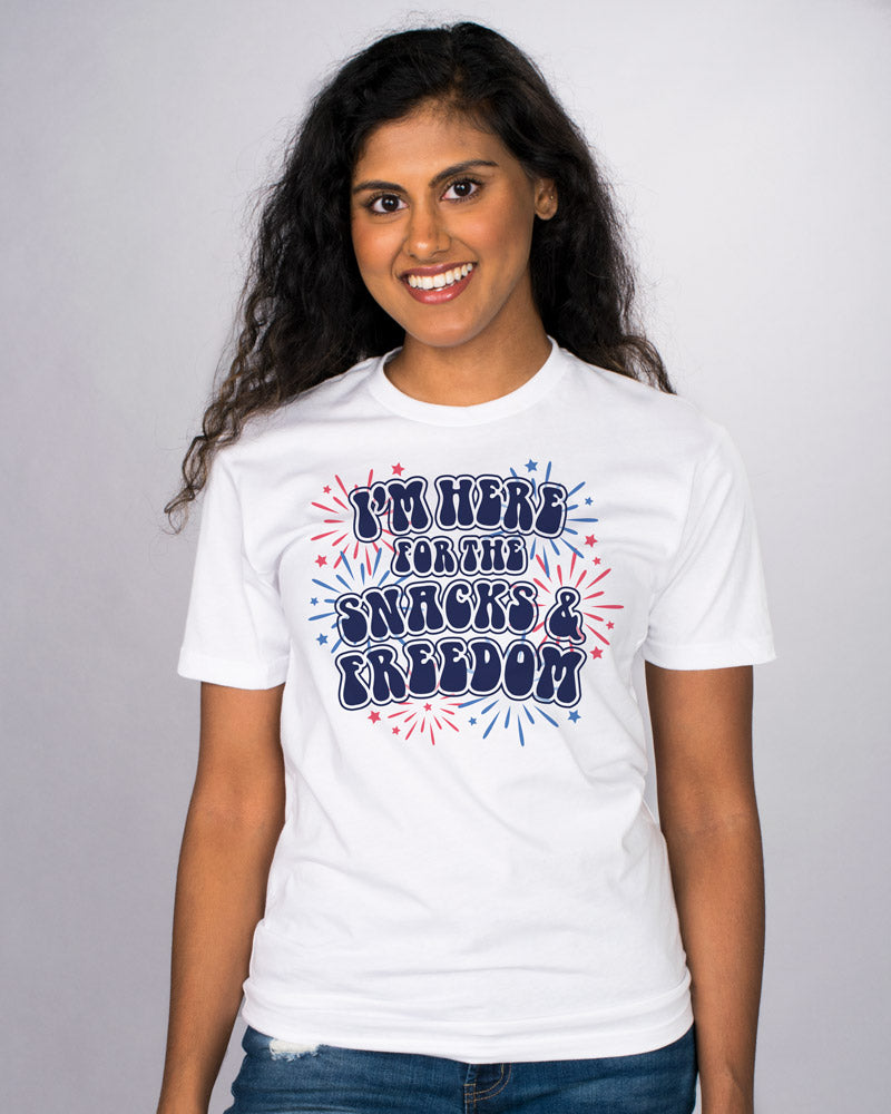 Here For The Snacks and Freedom Shirt