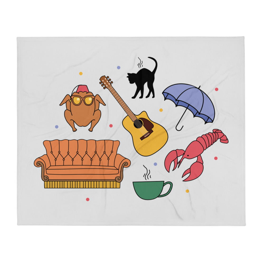 Friends Icons Throw Blanket