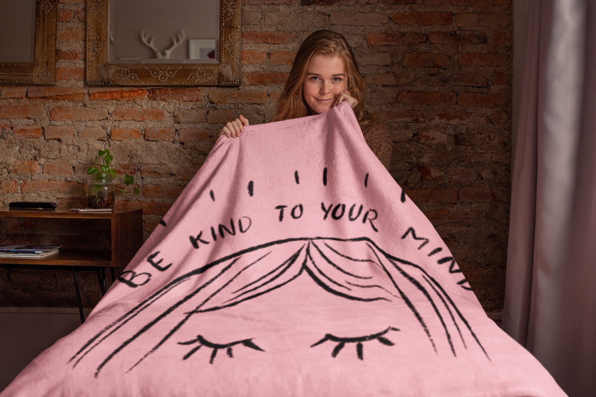 Be Kind To Your Mind Throw Blanket