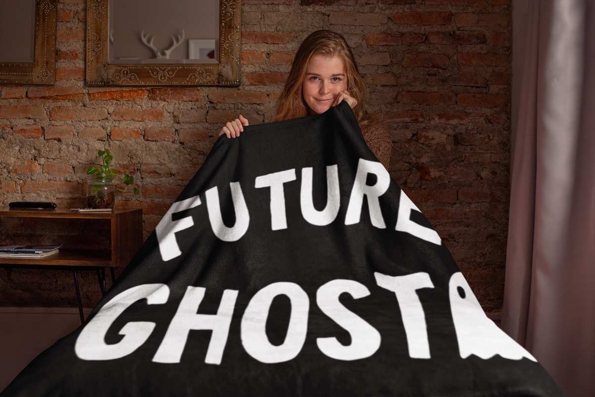 Future Ghost Throw Blanket